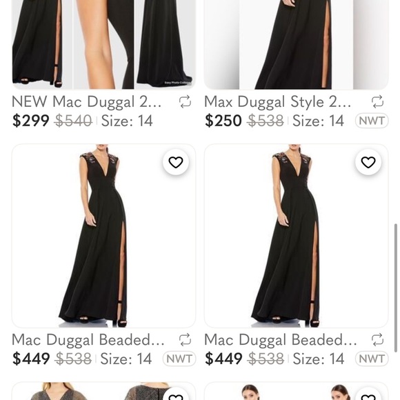 Max Duggal Style 26540# BEADED CAP SLEEVE V NECK A LINE GOWN Black Sz 14 - Picture 7 of 8